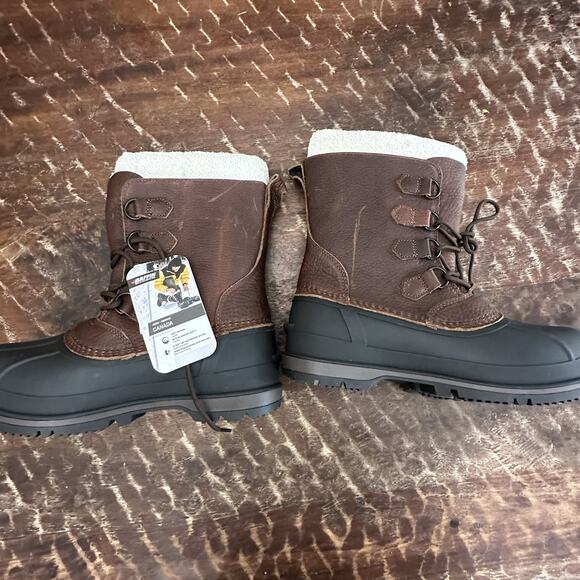 Baffin Canada Men’s Winter Boots Size 9 Insulated Leather Winter Waterproof - Picture 5 of 14